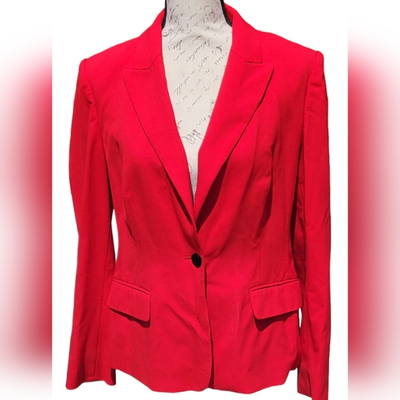 Calvin Klein Red Single-Button Blazer - Picture 6 of 8